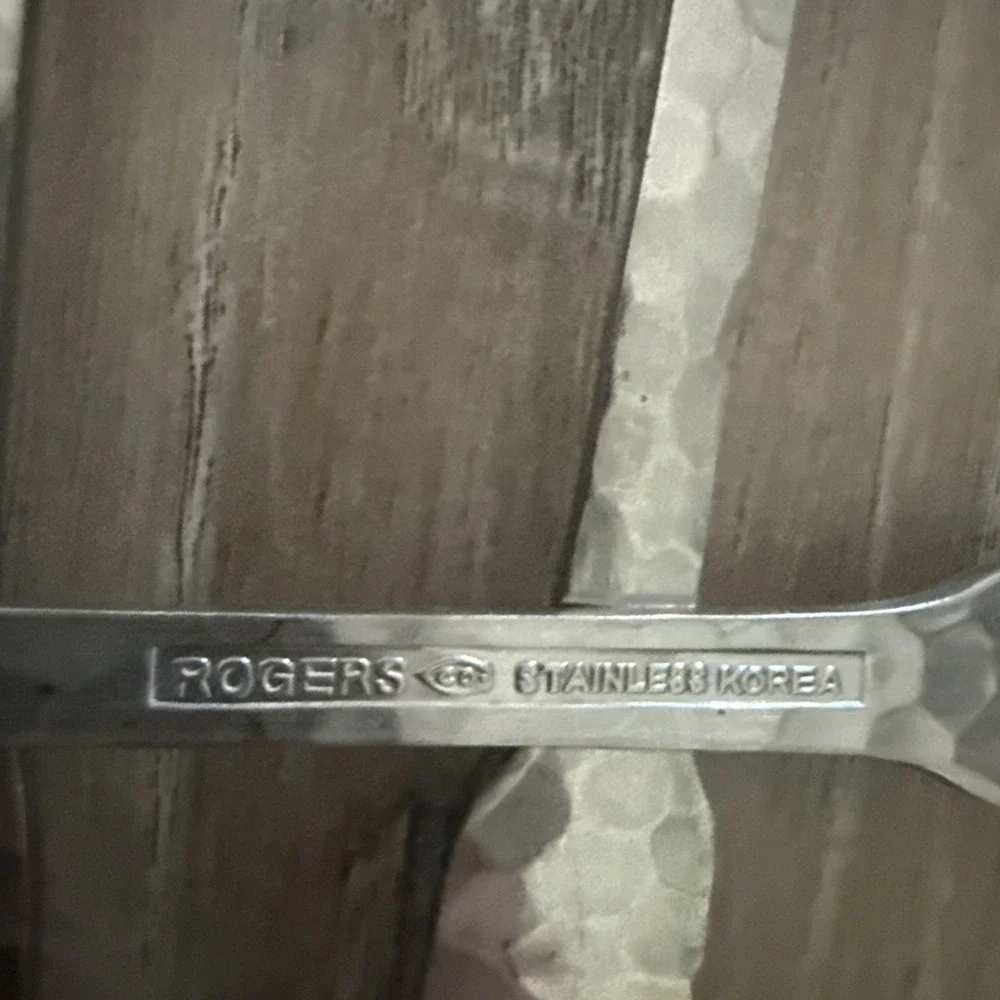 4 Stanley Roberts PLYMOUTH‎ COVE HAMMERED Stainless Colonial Rogers Dinner Forks